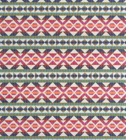 Berber Blanket Fabric by Thibaut Fuchsia and Navy