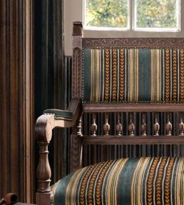 Berber Stripe Fabric by Mulberry Home Denim