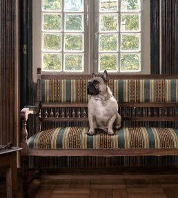 Berber Stripe Fabric by Mulberry Home Denim