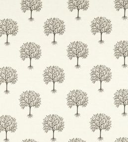 Bergamot Fabric by Clarke & Clarke Charcoal/Linen
