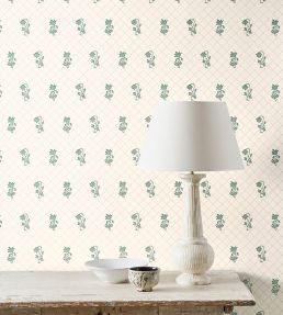 Berkeley Sprig Wallpaper by Colefax and Fowler Lime