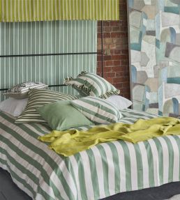 Berkeley Stripe Fabric by Designers Guild Celadon