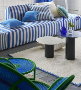 Berkeley Stripe Fabric by Designers Guild Cobalt