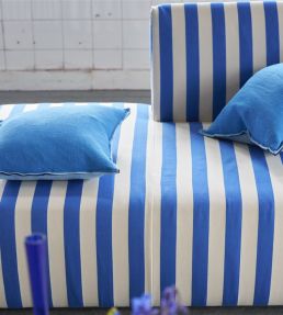 Berkeley Stripe Fabric by Designers Guild Cobalt