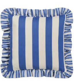 Berkeley Stripe Cushion 43 x 43cm by Designers Guild Cobalt