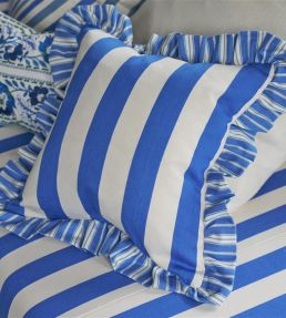 Berkeley Stripe Cushion 43 x 43cm by Designers Guild Cobalt