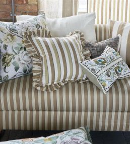 Berkeley Stripe Cushion 43 x 43cm by Designers Guild Natural