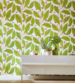 Berry Dot Wallpaper by Ohpopsi Bone & Tan