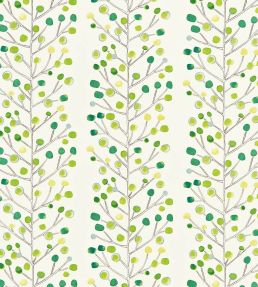 Berry Tree Fabric by Scion Emerald / Lime / Chalk