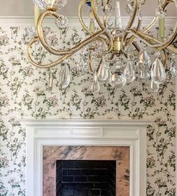 Betty Wallpaper by Schumacher Charcoal