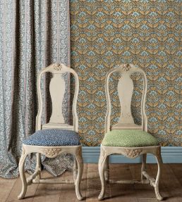 Bibury Fabric by GP & J Baker Indigo/Red