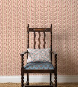 Bibury Wallpaper by GP & J Baker Red/Sand