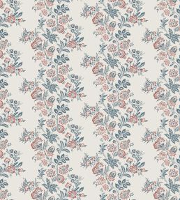 Bibury Fabric by Nina Campbell Indigo/Red