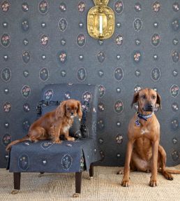 Bibury Sprig Fabric by Parker & Jules Midnight