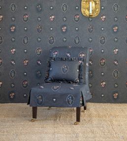 Bibury Sprig Fabric by Parker & Jules Midnight