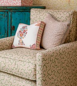 Big Dulcie Linen Fabric by Ian Sanderson Celadon