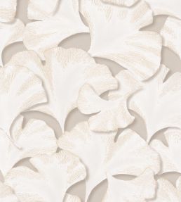 Biloba Wallpaper by Casadeco Beige Lin
