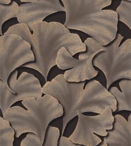 Biloba Wallpaper by Casadeco Noir Fusain