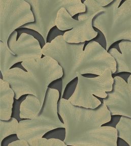 Biloba Wallpaper by Casadeco Vert Kaki