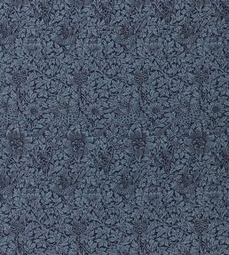Bird & Anemone Weave Outdoor Fabric by Morris & Co Indigo