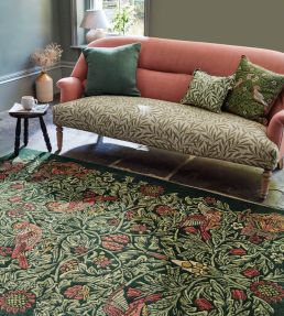 Morris & Co Bird rug Tump Green 128307140200 Tump Green