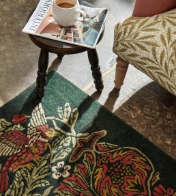 Morris & Co Bird rug Tump Green 128307140200 Tump Green