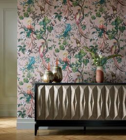 Bird Sonnet Wallpaper by 1838 Wallcoverings Blush