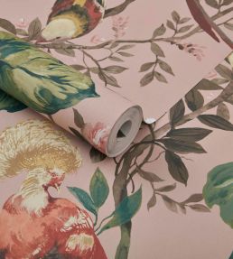 Bird Sonnet Wallpaper by 1838 Wallcoverings Blush