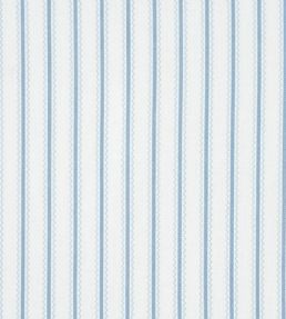 Birdie Ticking Stripe Fabric by Schumacher China Blue