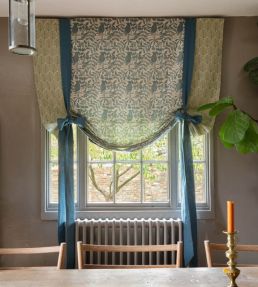Birds & Bees Fabric by Molly Mahon Petrol