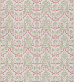 Birds & Cherries Cotton Fabric by GP & J Baker Soft Blue