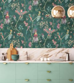 Birds In Paradise Wallpaper by Brand McKenzie Teal