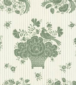 Birds Nest Wallpaper by Langelid Von Bromssen Celadon