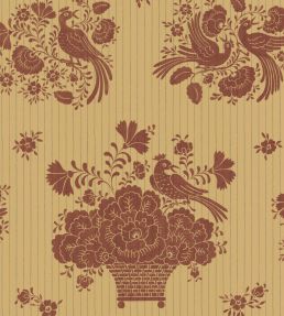 Birds Nest Wallpaper by Langelid Von Bromssen Falu Red