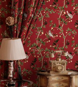 Birds Prosperity Wallpaper by Coordonne Ruby