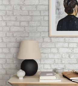 Birk Wallpaper by Borastapeter Grey