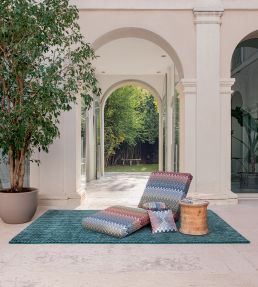 Birmingham Fabric in Fuxia Multicolor by MISSONI Home Collection