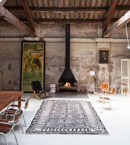 Nanimarquina Black on White Estambul rug 1 NM106-01-170255 1