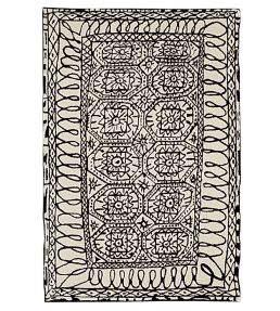 Nanimarquina Black on White Estambul rug 1 NM106-01-170255 1