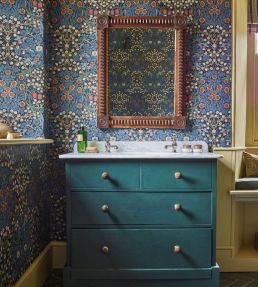 Blackthorn Wallpaper by Morris & Co Indigo