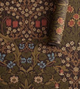Blackthorn Wallpaper by Morris & Co Rosewood