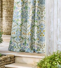 Blackthorn Weave Outdoor Fabric by Morris & Co Indigo