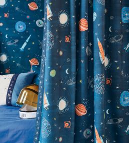Blast Off Fabric by Villa Nova Blue
