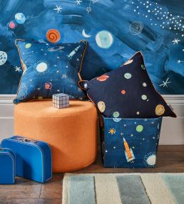 Blast Off Cushion 50 x 50cm by Villa Nova Blue