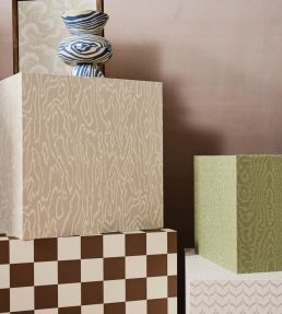 Blenets Check Wallpaper by Harlequin Oatmeal