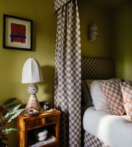 Blenets Check Mini Fabric by Harlequin Oatmeal