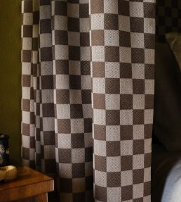 Blenets Check Mini Fabric by Harlequin Oatmeal