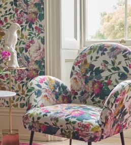 Bloom Fabric by Clarke & Clarke Fuchsia