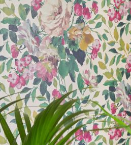 Bloom Wallpaper by Clarke & Clarke Amethyst