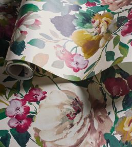 Bloom Wallpaper by Clarke & Clarke Fuschia
